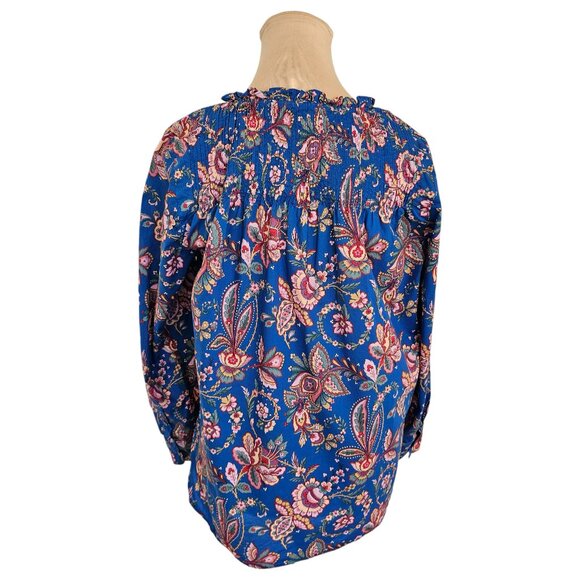 J. Crew Flora Belle Ruffle Shirt Liberty Fabric Sz 4 - Picture 8 of 13